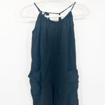 Stateside Womens Cupro Tie Back Vacation Chic Wide Leg Jumpsuit Size XS Black Photo 3
