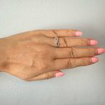 Macy's RH Macy’s & Co Sterling Silver and 1/10 carat Diamond Infinity Ring size 6 Photo 3