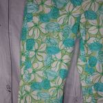 Lilly Pulitzer Lilly Pultizer Guava Green Floral And Crab Print Women's Capri's Size 4 Vintage Photo 5