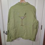 Vintage Christine Alexander Cocktail Embellished Denim Jacket Women's XXL Green Size 0X Photo 1