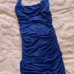 Lucy in the Sky virginia ruched bodycon dress in blue Photo 1