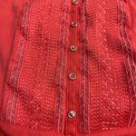 Karen Scott Women's Vibrant Red Blouse Photo 2