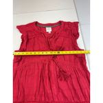 Knox Rose L Red Dress Tiered Cap Sleeves Tassel Tie Closure Pullover Boho Photo 3