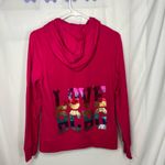 BCBGMAXAZRIA NWOT BCBG women’s colorful bright‎ pink sequin hooded full zip sweatshirt large Photo 6