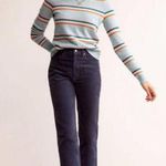 Boden USA BODEN Corduroy Slim Straight Pants Womens 6 Cord Jeans Navy Blue Academia Preppy Photo 3