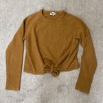 Show Me Your Mumu Chesnut Crop Tie Front Sweater Top Size M Photo 0