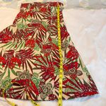 Vintage Y2K Gap Stretch Tropical Floral Print Strapless Dress Women’s Size 6 Red Photo 9