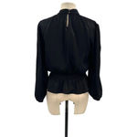 Tularosa Rein Top in Black Belted Long Sleeve Size Small Photo 6