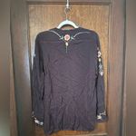 Johnny Was  Boston Embroidered Tunic Top Eggplant Size L Photo 2