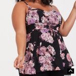 Torrid NWT Plus Size Black Floral Challis Corset Cami Size 4X Photo 2