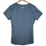 Under Armour Women's  UA Heatgear Tech Ticker V-Neck Blue Gray Shirt Sz L 1321258 Photo 1