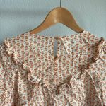 Madewell  Ruffle-Yoke Prairie Top in Cutout Blooms Floral Size XS Photo 6