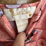 Just Love  Floral Peach Slip Night Gown Lingerie Nighty Size Large 100% Polyester Photo 6