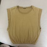 Mother‎ The Swiper Crop Top Bronze Mist Tan Size Small Elastic Band Sleeveless Photo 14