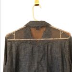 American Eagle Chambray lace Boho western denim button up shirt coastal cowgirl pearl buttons Photo 5