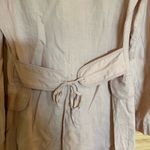Spiegel Light Pink 100% linen Trench Coat Size 6 Photo 3