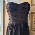Badgley Mischka Bagdley Mischka Bronze Strapless Ruched Dress Size 8 NWT Photo 2