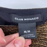 Club Monaco  Sweater Flowy Split Back Black Copper Metallic Womens Size Medium Photo 5