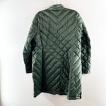 J.Jill  Longline Down Quilted Puffer Coat Jacket Green Large Photo 4