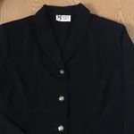 Womens Vintage Dress Shirt or Light Blazer Tailor Made Black Size Medium Photo 1