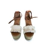 See By Chloe ' Glyn Wedge Platform Sandals Fringed Size 9 Photo 7