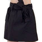 Urban Outfitters  UO Tiffany Black Belted Paperbag Mini Skirt Size Medium Photo 0