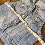 Candie's Vintage  Blue Denim Vest with Shiny Gemstone Details Photo 6