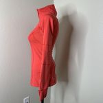 Lululemon  Toasty Tech Quilted Elbow Love Red Coral 1/2 Zip Jacket Coat Sz 2 Photo 4