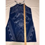 Jealous Tomato Dress Size S Blue Tribal Print Embroidered Geometric Sleeveless Photo 4