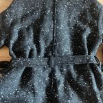 Free People Ladies  Womens Black Combo Lined Fringe Tweed Wrap Coat - Sz S Photo 17