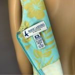 Marsh Landing  Vintage Tropical Cotton Sleeveless Teal Zip Back Dress Womens 10 Photo 8