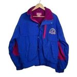 VINTAGE Nordica Colorblock 1989 World Tour Zip Ski Jacket in Blue/Pink Size L Blue Size L Photo 0
