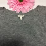 Joie Soft  Wool Blend Crewneck Sweater: Grey - Navy Blue Trim Photo 1