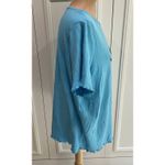 Quacker Factory Sequin Crab Knit Top Blue Beach Nautical Size 2X Photo 2