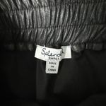 Splendid Skirt Women Small Black Faux Leather Paperbag Skirt Mini Edgy Festival Photo 5