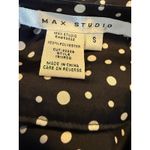 Max Studio Preppy‎ Polka Dot Dress Black White Tie Neck Short Sleeve S fall whimsi boho Y2K Photo 3