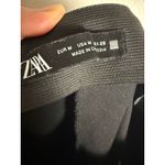 ZARA  Black Rhinestone Embellished High Rise Pull On Skinny Pants Size Medium Photo 9