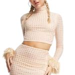 Miss Selfridge  Hotfix Funnel Top in Neutral, Size 0​​​​ Photo 0