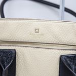 Kate Spade Southport Avenue Linda Two-Tone Leather Tote Buttermilk Midnight Bag Photo 1