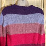 Rendevous 80s 90s Vintage Wide Striped Colorful Loose Knit Sweater Jrs Medium Pink Size undefined Photo 10