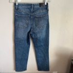 Kendall + Kylie The Icon High Rise Straight Distressed Cropped Denim Jeans Photo 5