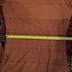 SheIn Rust brown lace overlay long sleeve midi dress Photo 4