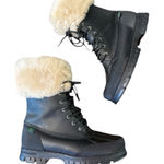 Ralph Lauren Lauren  Quinta Black Leather Shearling Boots 8.5 EUC Photo 0