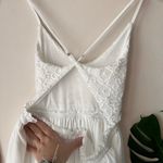 LADMOUS White lace maxi dress open back Women SIZE XL wedding bride bachelorette Photo 7