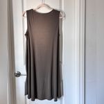 Eileen Fisher  PL Petite Large Khaki Green Sleeveless Minimalist Pullover Dress Photo 2