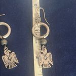 Native American Inspired Thunderbird Silver Silver Tone Drop Earrings Photo 4