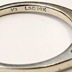 Keepsake Ladies 14k Princess Cut Diamond Ring Sz 8 White Gold 1/5 LSC  Engagement Photo 6