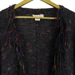 Vintage Gil Aimbez Wool Blend Oversized Shrug Open Cardigan Black Fringe Dolman Size undefined Photo 3