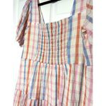 City Chic CCX Pastel Plaid Tiered Cotton Mini Dress Multicolor Size 14 XL Photo 5