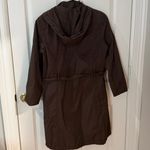 Gallery  Dark Brown Utility Jacket heavy trench with hood size medium Photo 3